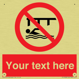 Custom Do not swim in the vicinity of piers